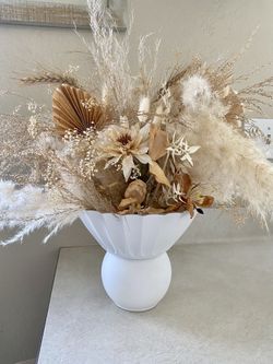 Boho Dried Florals Pampas Grass/Bunny Tails/Palm Spears/ Everlasting Centerpiece  Bouquet Arrangement 