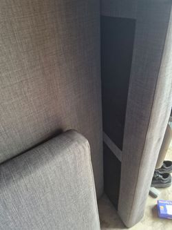 Sofa bed with hide away drawers All color Grey.  In very good condition.