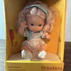 1976 Shindana Little Friends Collection White Doll Girl Blonde #4035 Rare NIB
