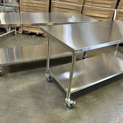 Brand New Stainless Steel Work Tables NSF prep Tables 