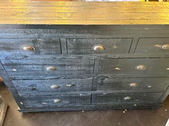 Large rustic black dresser