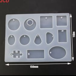 JCD 2pcs Crystal Dropper Mold Silicone