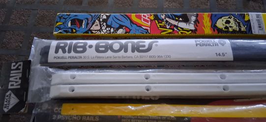 Skateboard rails. Rib bones Santa Cruz pshyco black diamond