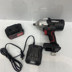 Hyper Tough 20V Max Brushless 1/2-inch High-Torque Cordless Impact Wrench with 4.0Ah Lithium-Ion Battery and Charger