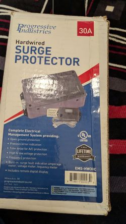 Progressive Industries 30A Hardwired Surge Protector EMS-HW30C