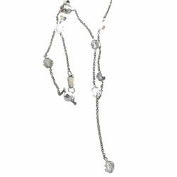Sterling Crystal Station Necklace 