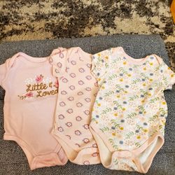 Baby Girls 6-9 Months Onesie Set (3)
