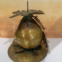 Vtg Dept 56 Gilt Candle Spire