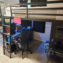 Bunk Bed Whit Desk And Storage