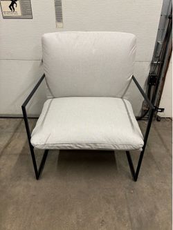 New Metal Framed Sling Chair Off White