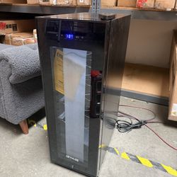 Bottle Compressor Wine Cooler Refrigerator w/Lock, Large Freestanding Wine Cellar Fridge, 41f-64f Digital Temperature Control Glass Door Black