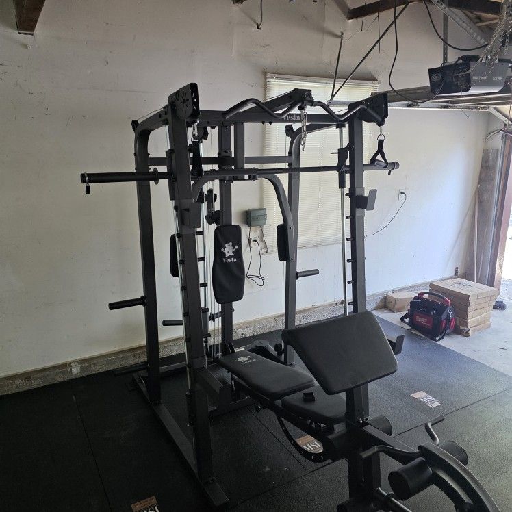 Smith Machine 2001 | Multi-Use Adj Bench | Gym Equipment | Fitness | Squat Rack | Excercise |🔴WEIGHTS AND BARBELL SOLD SEPARATELY 🔴 FREE DELIVERY 🚚