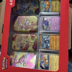 SCARLET ANS VIOLET TIN POKÉMON SET (boxed Ripped Cards Untouched And Not Opened)