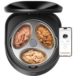 PETLIBRO Automatic Cat Feeder Wet Food with Stainless Steel Bowl, Refrigerated Auto Cat Feeder with Semiconductor Cooling, 3 Fresh Meals for 3 Days, A