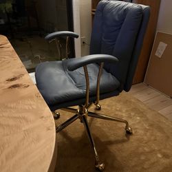 Blue office chair
