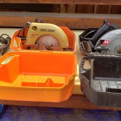 Skilsaws With Blades And Cases. $50. Pickup In Oakdale 