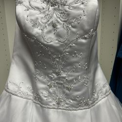 David’s Bridal White Wedding Dress 