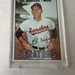 1967 Topps Gil Hodges 228 Baseball Card Ex Mint 