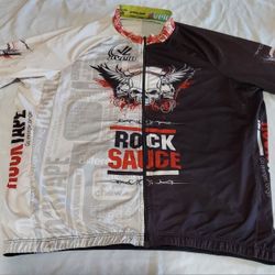 JL VELO  MEN'S CYCLING JERSEY – ROCK SAUCE SIZE LARGE 