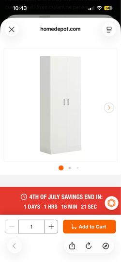 White Accent Storage Cabinet