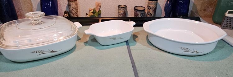 Corning Ware Golden Wheat lot