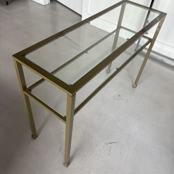 Modern Glass & Metal Console Table – Elegant & Minimalist Design