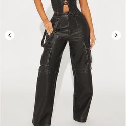 Women’s Faux Leather Two Piece Set