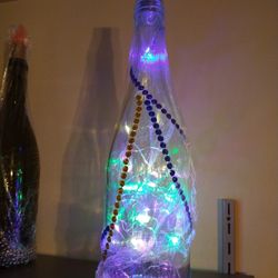 Lighted Wine Bottle