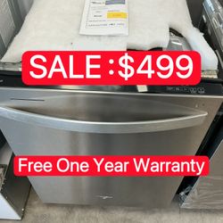 Whirlpool 24 in. Stainless Steel Dishwasher with 3rd Rack - Free One Year Warranty