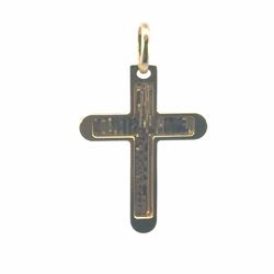 Men’s or Women’s 14k Yellow Gold 1.25” Inch Diamond Cut Cross Pendant for Necklace GP3135417