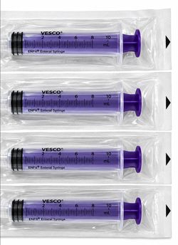 Vesco ENFit Enteral Syringes 10mL – Pack of 25