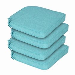 Outdoor Dining Chair Cushions Set of 4, Waterproof Patio Furniture Seat Cushions, 18 x 19 inch - 18"x19"