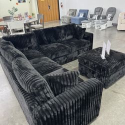 New Black Sectional 