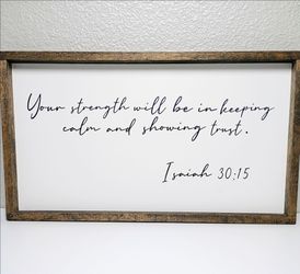Isaiah 30:15 Wooden Tray Wall Hanging 18 x 12 Sign Biblical