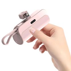 BYGP 5000mAh Portable Pink Power Bank for iPhone and iPad - Battery