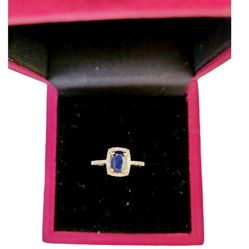 SAPPHIRE RING YELLOW GOLD SIZE 4.25