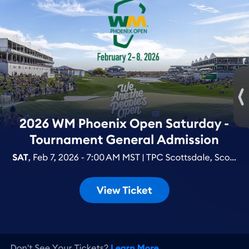 Waste Management Open Saturday Ticket