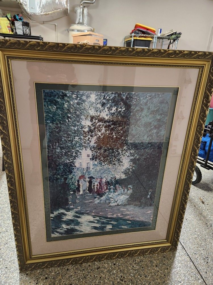 Monet, Enjoying The Parc Monceau - 32x40
