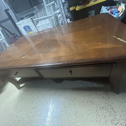 Coffee Table - 50”x30”x19”  - Solid Wood  - 20$