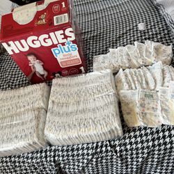 Baby Diapers Size 1 Huggies 