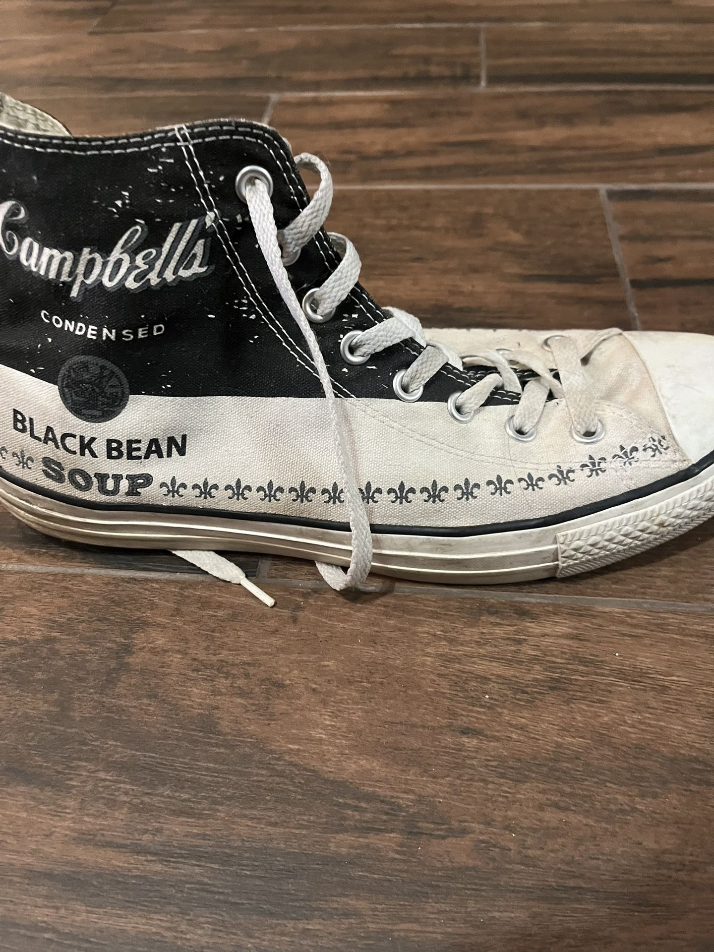 Converse X Andy Warhol Black Bean Soup High Tops Uni Men Size 10 