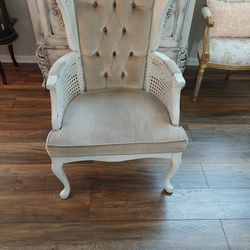 Wing Back Cane Chair