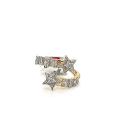 10kt Gold Diamond Star Ring With Bagguettes .65ctw 166056 2