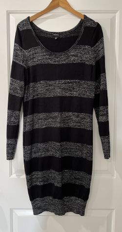 Black & Silver Sweater Dress