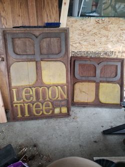 Lemon Tree Wood Business Signs