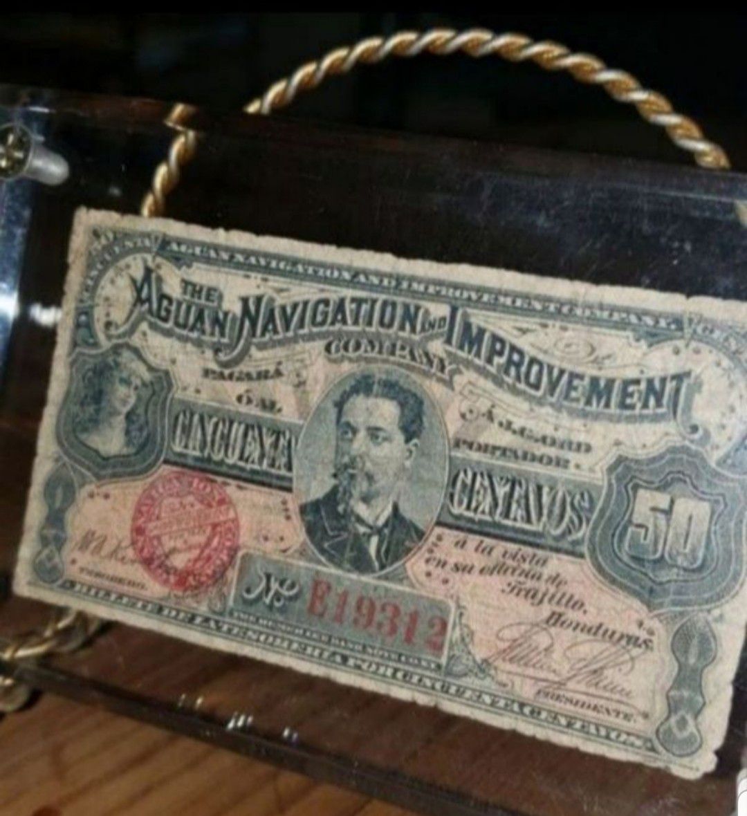 1886 HONDURAS BANK NOTE