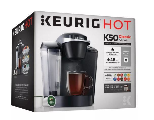 Keurig K-Classic Single-Serve K-Cup Pod Coffee Maker - K50 ($80)