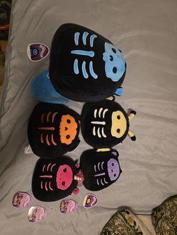 Halloween Skeleton Squishmallows — Nixie, Chip and Friends Lot of 5