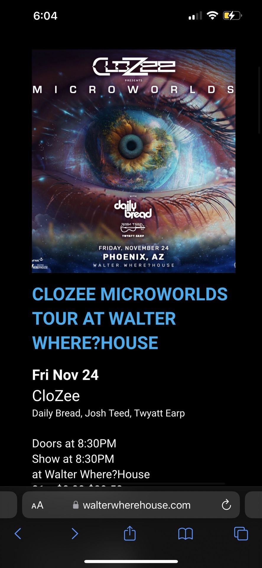 2 Tickets To CloZee