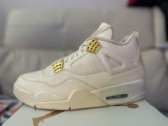 Men's Air Jordan 4 Red Metallic Gold